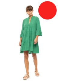 Γυναικείο Beachdress Pink Label -  Φόρεμα - Κόκκινο - Regular Fit - Viscose