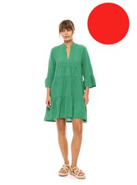 Γυναικείο Beachdress Pink Label -  Φόρεμα - Κόκκινο - Regular Fit - Viscose