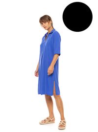 Γυναικείο Beachdress Pink Label - Φόρεμα - Μαύρο - Regular Fit - Viscose