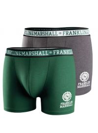 Ανδρικά boxer Franklin and Marshall - Γκρι - Πράσινο - 2 pack