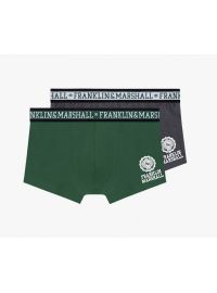 Ανδρικά boxer Franklin and Marshall - Γκρι - Πράσινο - 2 pack
