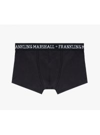 Ανδρικά boxer Franklin and Marshall - Μαύρο - Λευκό logo - 3 pack