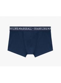 Ανδρικά boxer Franklin and Marshall - Μπλε - Λευκό logo - 3 pack