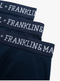 Ανδρικά boxer Franklin and Marshall - Μπλε - Λευκό logo - 3 pack