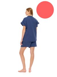 Γυναικεία πυτζάμα Pink Label Coral- Σορτσάκι - Κοντομάνικη - Regular Fit - CottonΓυναικεία πυτζάμα Pink Label Coral- Σορτσάκι - Κοντομάνικη - Regular Fit - Cotton