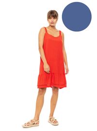 Γυναικείο Beachdress Pink Label -  Φόρεμα - Cosmos Blue - Regular Fit - Viscose