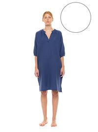 Γυναικείο Beachdress Pink Label -  Φόρεμα - Λευκό - Regular Fit - Cotton
