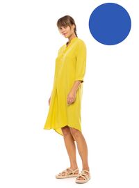 Γυναικείο Beachdress Pink Label -  Φόρεμα - Cosmos Blue - Regular Fit - Viscose