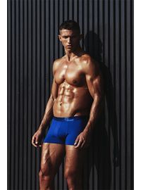 MED Ανδρικό boxer Logan - Μπλε με φαρδύ εξωτερικό Μπλε λάστιχο