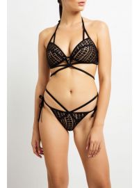 MED μαγιό σλιπ Lexxy - Mix and Match Κανονικό - Μαύρο δετό