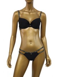 Σουτιέν MED Alisa - Με ενίσχυση - Μαύρο / Χρυσό