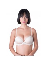 Σουτιέν  Super Push up Dorina-  Στράπλες - Nude με ενίσχυση - Τέλειο Κράτημα.