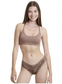 Γυναικείο brazil slip Walk με σχέδια - Δαντέλα - Brief - Ίνες bamboo - 2 pack