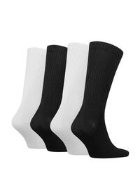 Ανδρικές Κάλτσες Calvin Klein - Logo - Μαύρες & Λευκές - Μακριές - 4 Pack
