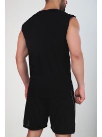 Ανδρικό Φανελάκι MED Henry Sleeveless - Mαύρο - Αμάνικο