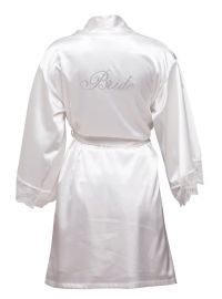 Νυφική ρόμπα Bride Miss Rosy - Σατέν Ιβουάρ - Δαντέλα