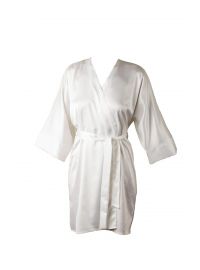 Νυφική ρόμπα Miss Rosy - Σατέν Ιβουάρ με ζώνη