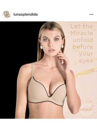 Σουτιέν  Push-Up Luna New Miracle - Μαύρο με ενίσχυση - Τέλειο Κράτημα - Cup B