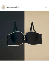 Σουτιέν  Στράπλες Luna New Miracle - Μαύρο με ενίσχυση - Τέλειο Κράτημα - Cup B