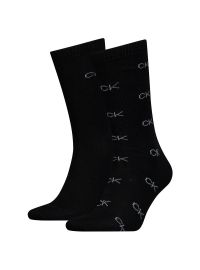 Ανδρικές Κάλτσες Calvin Klein - Logo - Μαύρες - 2 Pack