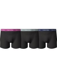Ανδρικά boxer Calvin Klein - Μαύρο - Χρωματιστό λάστιχο - 3 pack