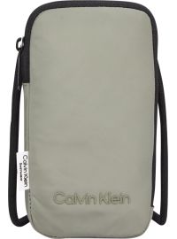 Θήκη κινητού Calvin Klein - Τσαντάκι Χιαστί - Χακί με logo