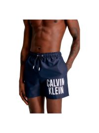 Ανδρικό Μαγιό Calvin Klein - Navy Βερμούδα - Λευκό Logo