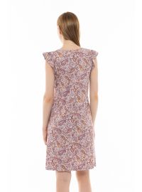 Γυναικείο Νυχτικό Pink Label - Midi Αμάνικο - Print Λαχούρια