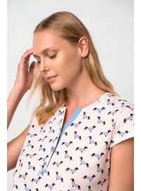 Γυναικεία πυτζάμα  Vamp - Κάπρι παντελόνι - Print σκυλάκια