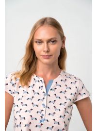 Γυναικεία πυτζάμα  Vamp - Κάπρι παντελόνι - Print σκυλάκια