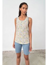 Γυναικεία πυτζάμα  Vamp - Σορτσάκι - Μπλε φλοράλ