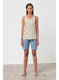 Γυναικεία πυτζάμα  Vamp - Σορτσάκι - Μπλε φλοράλ