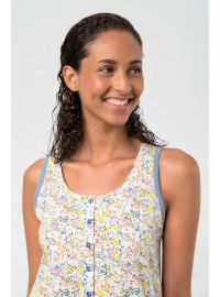 Γυναικείο νυχτικό Vamp - Αμάνικο - Φλοράλ - Πατιλέτα