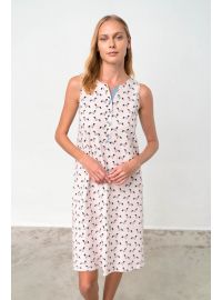 Γυναικείο νυχτικό Vamp - Αμάνικο - Ροζ - Print σκυλάκια