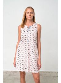 Γυναικείο νυχτικό Vamp - Αμάνικο - Ροζ - Print σκυλάκια