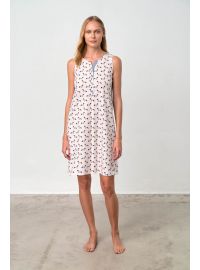 Γυναικείο νυχτικό Vamp - Αμάνικο - Ροζ - Print σκυλάκια