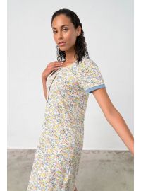 Γυναικείο νυχτικό Vamp - Κοντομάνικο - Φλοράλ - Πατιλέτα