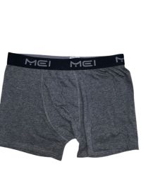 Ανδρικό boxer MEI - Γκρι - Cotton - Φαρδύ εξωτερικό λάστιχο