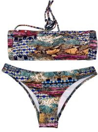 Lida Μαγιό bandeau στράπλες - Σετ μπικίνι Print - Καλοκαίρι 2019