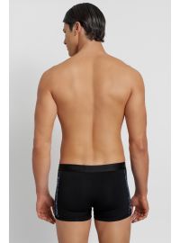 MED Ανδρικό boxer DEXTER - Μπλε - Μαύρο - Print Pixel