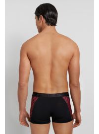 MED Ανδρικό boxer MIKE - Κόκκινο - Μαύρο - Print Logo