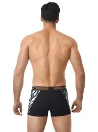 MED Ανδρικό boxer ZAK- Μπλε - Μαύρο - Print Logo