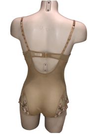 Γυναικείο Κορμάκι Biagiotti - Δαντέλα - Ελαστικό - Μπεζ