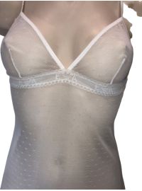 Γυναικείο Νεγκλιζέ Armani - Δαντέλα  - Ελαστικό - Διαφάνεια - Λευκό