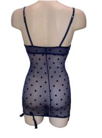 Γυναικείο Nεγκλιζέ Jolidon - Δαντέλα - Ελαστικό - Μωβ - Πουά