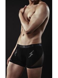 MED Ανδρικό boxer Jimmy - Μαύρο - Δίχτυ στο πλάι