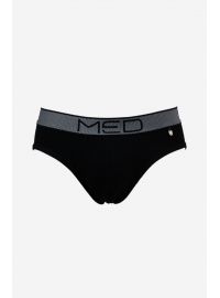 MED Ανδρικό Slip Fred - Μαύρο Ασημί - Φαρδύ εξωτερικό λάστιχο