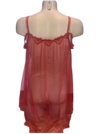 Νεγκλιζέ Lida - Κόκκινο - Διαφάνεια -Ανοιχτό Μπροστά