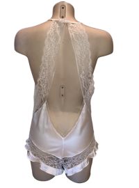 Νυφικό κορμάκι Lida - Ιβουάρ - Σατέν-Δαντέλα