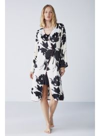 Σετ ρόμπα & νυχτικό Penye Mood  - Μαύρο - Σχέδιο